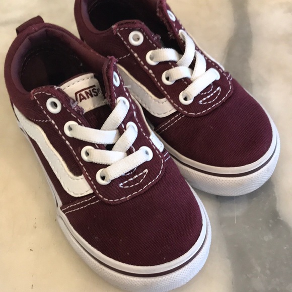boys burgundy vans